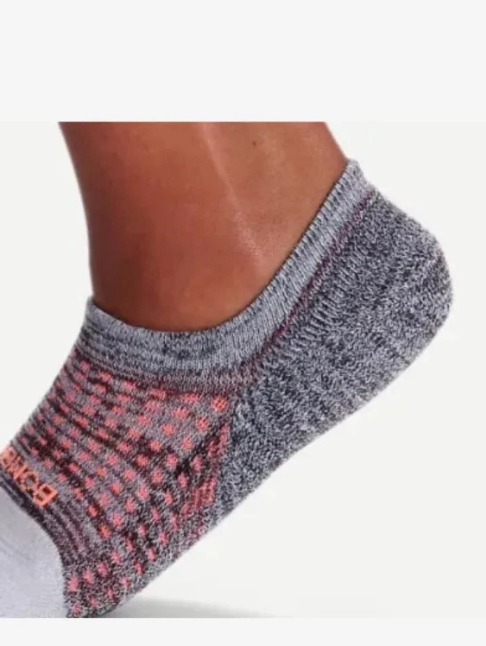 Bombas Low-Cut Performance Socks. Gray & Pink. Large Unisex Sizing. Set Of 2.